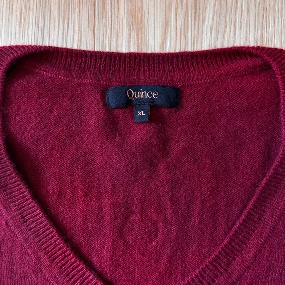 Mongolian Cashmere V-Neck Sweater - Picture 2 of 3